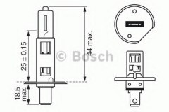 Лампа STANDARD H1 12V 55W 1987302011 для RENAULT DUSTER (HS_) 1.6 16V 4x4 2011-2015, код двигателя K4M 616, V см3 1598, кВт 75, л.с. 102, бензин, Bosch 1987302011